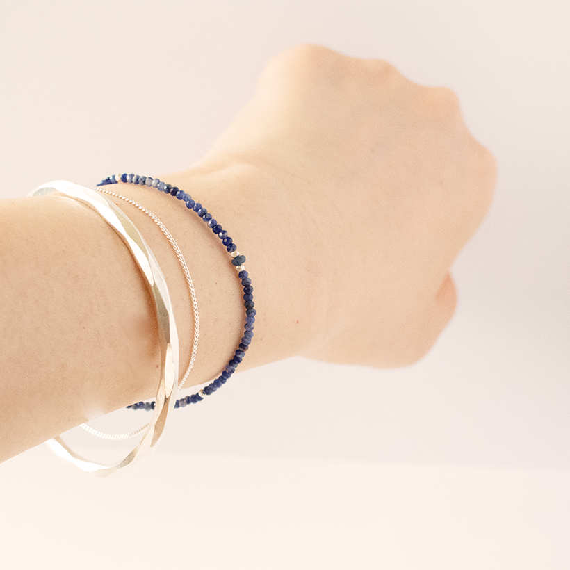 #001" KARENSILVER BANGLE"