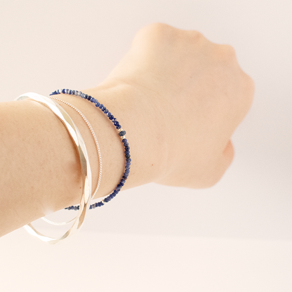 #001" KARENSILVER BANGLE"