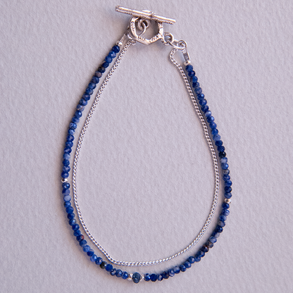 SILVER SODALITE BRACELET "AWAKE"