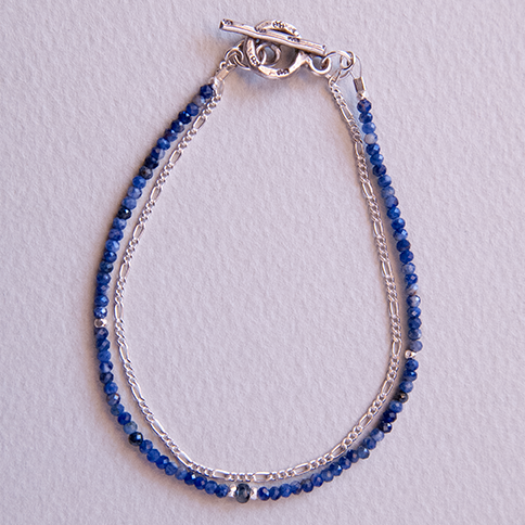 SILVER SODALITE BRACELET "AWAKE"