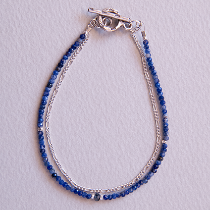 SILVER SODALITE BRACELET "AWAKE"