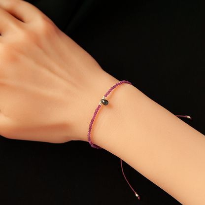 RUBY & KYANITE BRACELET "BLAZE"