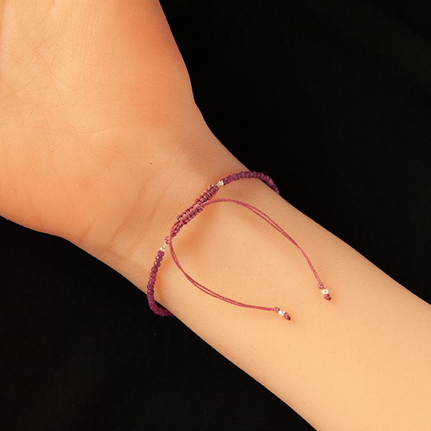 RUBY & KYANITE BRACELET "BLAZE"