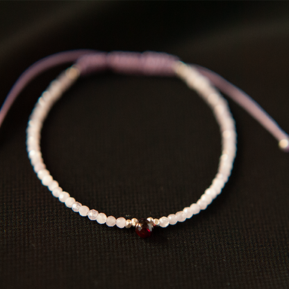 KUNZITE & GARNET BRACELET "DUNE"