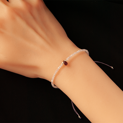KUNZITE & GARNET BRACELET "DUNE"