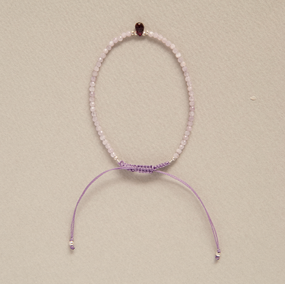 KUNZITE & GARNET BRACELET "DUNE"