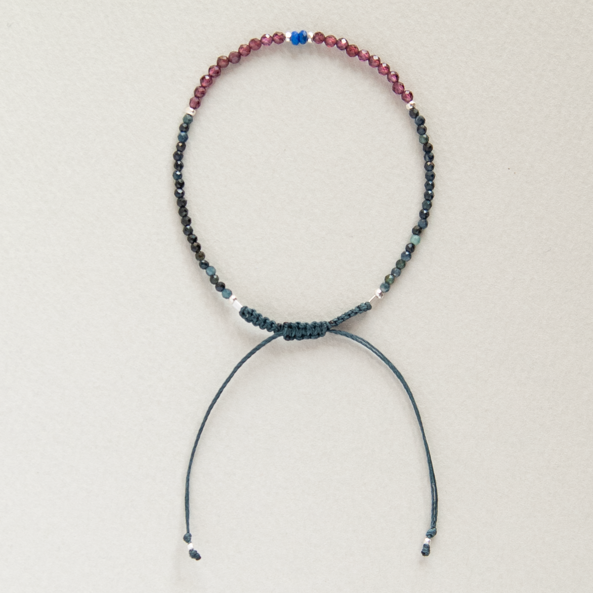 GARNET, LAPIS LAZULI & TOURMALINE BRACELET "PASSAGE"
