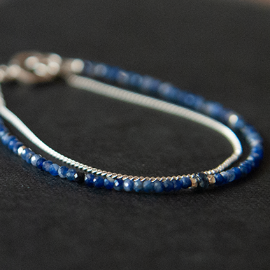 SILVER SODALITE BRACELET "AWAKE"
