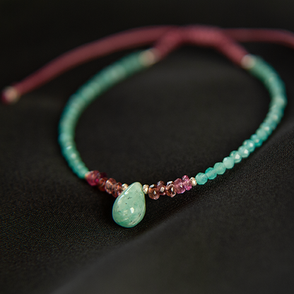 AMAZONITE & TOURMALINE BRACELET "VERGE"