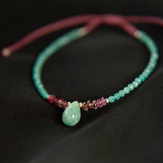 AMAZONITE & TOURMALINE BRACELET "VERGE"
