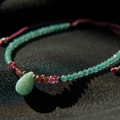AMAZONITE & TOURMALINE BRACELET "VERGE"