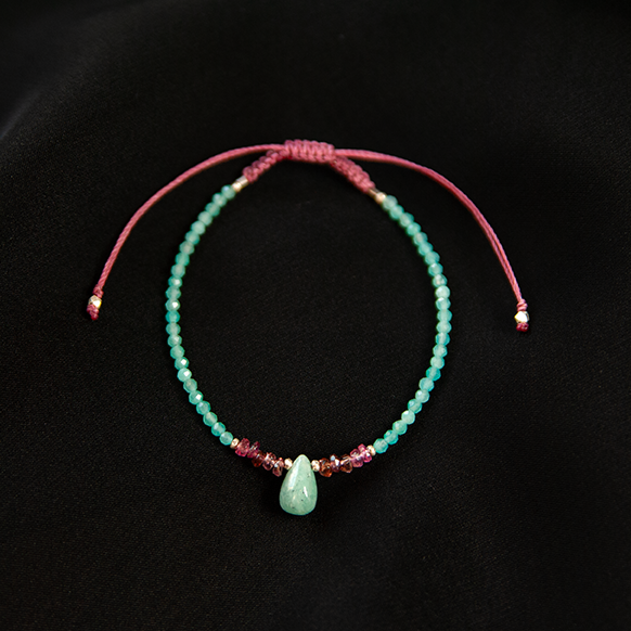 AMAZONITE & TOURMALINE BRACELET "VERGE"
