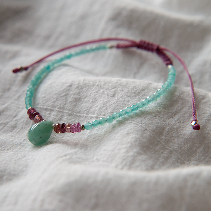 AMAZONITE & TOURMALINE BRACELET "VERGE"
