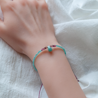 AMAZONITE & TOURMALINE BRACELET "VERGE"