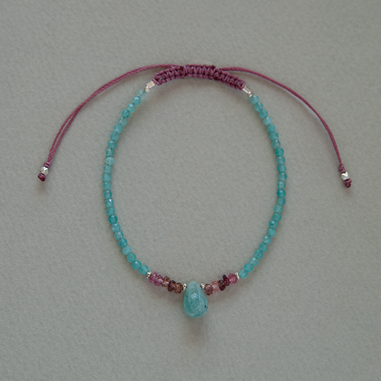 AMAZONITE & TOURMALINE BRACELET "VERGE"