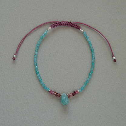 AMAZONITE & TOURMALINE BRACELET "VERGE"