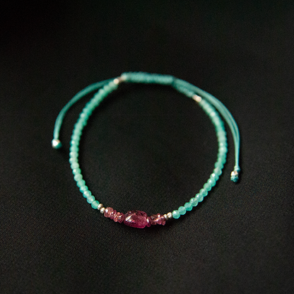 AMAZONITE & TOURMALINE BRACELET "VERGE"