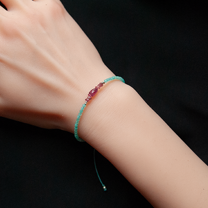 AMAZONITE & TOURMALINE BRACELET "VERGE"