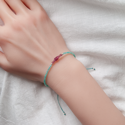 AMAZONITE & TOURMALINE BRACELET "VERGE"