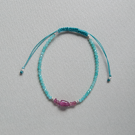 AMAZONITE & TOURMALINE BRACELET "VERGE"