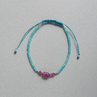 AMAZONITE & TOURMALINE BRACELET "VERGE"